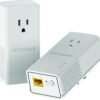 NETGEAR Powerline Adapter Kit, 1200 Mbps Wall-Plug, 1.2 Gigabit Ethernet NETGEAR Powerline Adapter Kit, 1200 Mbps Wall-Plug, 1.2 Gigabit Ethernet Ports with Passthrough + Extra Outlet (PLP1200-100PAS)