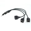 Maxmoral 3pcs 3.5mm 1/8" Stereo Male Plug to RJ45 Female Extender Over Cat5/Cat6 Socket Ethernet Adapter Cable (3.5M/RJ45F)