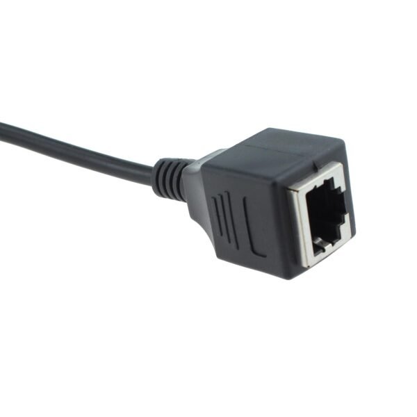 Maxmoral 3pcs 3.5mm 1/8" Stereo Male Plug to RJ45 Female Extender Over Cat5/Cat6 Socket Ethernet Adapter Cable (3.5M/RJ45F)