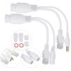 51R14kMUhfL._SL1001_.jpg POE Splitter Cable, 2 Pairs POE Input Cable 12V Power Adapter Cable Over Ethernet Passive Injector Kit for IP Security Camera Wireless Access Point(White)