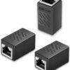 3 Pack Ethernet Coupler, Premium Gold Plated Ethernet Extender, RJ45 Coupler Female to Female for Cat7/ Cat6/ Cat5/ Cat5e Network Cable