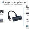 【Upgrade】 RJ45 Ethernet Splitter Cable, RJ45 1 Male to 3 Female Network Splitter Cable Suitable Super Cat5, Cat5e, Cat6, Cat7 LAN Ethernet Socket Connector Adapter, for Set-top Boxes, Routers