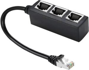 RJ45 Ethernet Splitter Cable, Y Splitter Adapter 1 to 3 RJ45 Ethernet Splitter Cable, Y Splitter Adapter 1 to 3 Port Switch Adapter Cable for CAT 5/5e/6/7