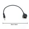 Maxmoral 3pcs 3.5mm 1/8" Stereo Male Plug to RJ45 Female Extender Over Cat5/Cat6 Socket Ethernet Adapter Cable (3.5M/RJ45F)