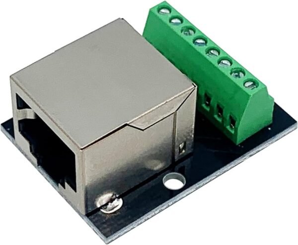 2PCS RJ45 Ethernet Single Female Connector Breakout Board,2.54mm Pitch RJ45 Screw Terminal Board Network Adapter Terminal