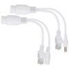 POE Splitter Cable, 2 Pairs POE Input Cable 12V Power POE Splitter Cable, 2 Pairs POE Input Cable 12V Power Adapter Cable Over Ethernet Passive Injector Kit for IP Security Camera Wireless Access Point(White)