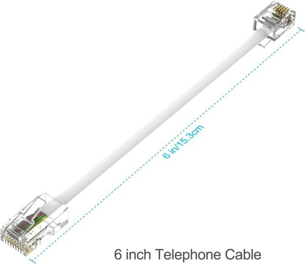 51rKF95p3qL._AC_SL1500_.jpg Phone Jack to Ethernet Cable Adapter, RJ45 8P8C Female to RJ11 6P4C Male for Landline Telephone Service (2 Pack)