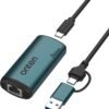 USB-C to Ethernet Adapter - 5Gbps High-Speed,USB-A to RJ45 5000Mbps Ethernet LAN Network Adapter Thunderbolt 4/3 Compatible, for iPhone 15 Pro/Max, MacBook Pro/Air 2023, iPad Pro,iMac and More（5G