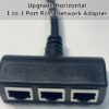 【Upgrade】 RJ45 Ethernet Splitter Cable, RJ45 1 Male to 3 Female Network Splitter Cable Suitable Super Cat5, Cat5e, Cat6, Cat7 LAN Ethernet Socket Connector Adapter, for Set-top Boxes, Routers