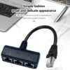 【Upgrade】 RJ45 Ethernet Splitter Cable, RJ45 1 Male to 3 Female Network Splitter Cable Suitable Super Cat5, Cat5e, Cat6, Cat7 LAN Ethernet Socket Connector Adapter, for Set-top Boxes, Routers