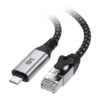 Cable Matters Plug & Play Braided USB C to Ethernet Cable - 6ft, Gigabit Ethernet to USB C Cable, Thunderbolt 4/5 Compatible, Ideal for MacBook, iPad Pro, XPS, Surface Pro