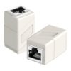 RJ45 Coupler, 2 Pack Ethernet Adapters Female to Female, 8-Pin Modular Straight Through, Network Connectors for Cat8/Cat7/Cat6/Cat6a/Cat5e/Cat5 Ethernet Cable (White)