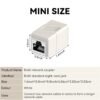 RJ45 Coupler, 2 Pack Ethernet Adapters Female to Female, 8-Pin Modular Straight Through, Network Connectors for Cat8/Cat7/Cat6/Cat6a/Cat5e/Cat5 Ethernet Cable (White)