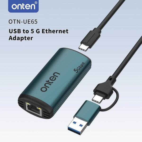 USB-C to Ethernet Adapter - 5Gbps High-Speed,USB-A to RJ45 5000Mbps Ethernet LAN Network Adapter Thunderbolt 4/3 Compatible, for iPhone 15 Pro/Max, MacBook Pro/Air 2023, iPad Pro,iMac and More（5G