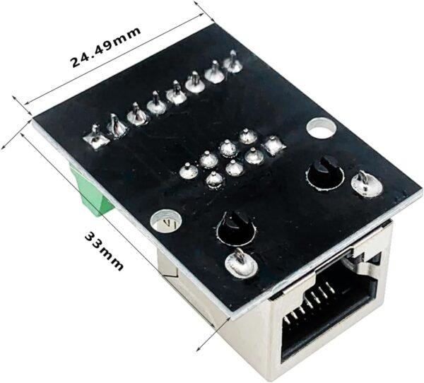 2PCS RJ45 Ethernet Single Female Connector Breakout Board,2.54mm Pitch RJ45 Screw Terminal Board Network Adapter Terminal