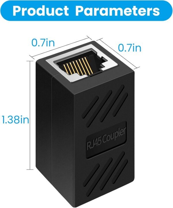RJ45 Coupler, Ethernet Coupler-Female to Female Internet Network Cable Extender for Cat7/Cat6/Cat5e/Cat5, 8 Pack