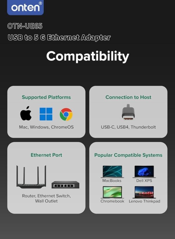 USB-C to Ethernet Adapter - 5Gbps High-Speed,USB-A to RJ45 5000Mbps Ethernet LAN Network Adapter Thunderbolt 4/3 Compatible, for iPhone 15 Pro/Max, MacBook Pro/Air 2023, iPad Pro,iMac and More（5G