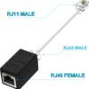 61zoY0S8dyL._AC_SL1500_.jpg Phone Jack to Ethernet Cable Adapter, RJ45 8P8C Female to RJ11 6P4C Male for Landline Telephone Service (2 Pack)