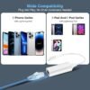 [MFi Certified] Lightning to Ethernet Adapter, 100Mbps Lightning to RJ45 Ethernet LAN Network Adapter, Compatible for i-Phone 14/13/12/11/i-Pad/i-Pod, Plug and Play (Non-POE)