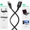 71IkrhxBrzL._AC_SL1500_.jpg USB to Ethernet Cable 6 FT, USB 3.0 Type A to RJ45 Cable, USB to Network Internet LAN Adapter, Gigabit, Directly Connected, Aluminum, Braided, Compatible with Laptop, PC, Switch and More