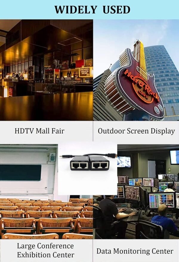 71OqPpuNI9L._AC_SL1500_.jpg HDMI Extender to RJ45 Over CAT 5e/6 Network LAN Ethernet Cable Adapter Signal Repeater 98ft 1080P HDMI Male to RJ45 Adapter 30M Sender+Receiver,2 Ports