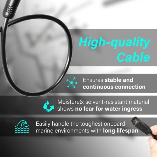 720074-12 AS EC QDE 12 Ethernet Adapter Cable, Black Replace for Humminbird Compatible with Helix 7 G2N & G3N Models, All Helix 8, Helix 9, Helix 10, Helix 12 and Helix 15 Models