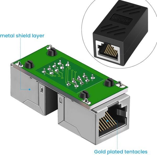 RJ45 Coupler, Ethernet Coupler-Female to Female Internet Network Cable Extender for Cat7/Cat6/Cat5e/Cat5, 8 Pack