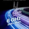 BrosTrend BE6500 USB WiFi 7 Adapter, Tri-Band Long Range USB WiFi Adapter for Desktop PC Laptop, Wireless Dongle 6GHz + 5GHz + 2.4G, Ultra-Low Latency Wi-Fi Antenna PC Gaming for Windows 11/10, 4K-QAM