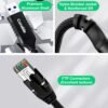71rtKph6TkL._AC_SL1500_.jpg USB to Ethernet Cable 6 FT, USB 3.0 Type A to RJ45 Cable, USB to Network Internet LAN Adapter, Gigabit, Directly Connected, Aluminum, Braided, Compatible with Laptop, PC, Switch and More