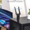 BrosTrend BE6500 USB WiFi 7 Adapter, Tri-Band Long Range USB WiFi Adapter for Desktop PC Laptop, Wireless Dongle 6GHz + 5GHz + 2.4G, Ultra-Low Latency Wi-Fi Antenna PC Gaming for Windows 11/10, 4K-QAM
